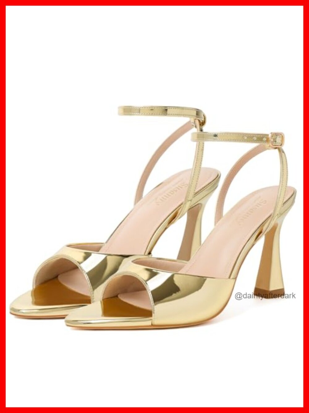 Strappy Kitten Heeled Sandals Pointed Open Toe Ankle Strap PU Heels